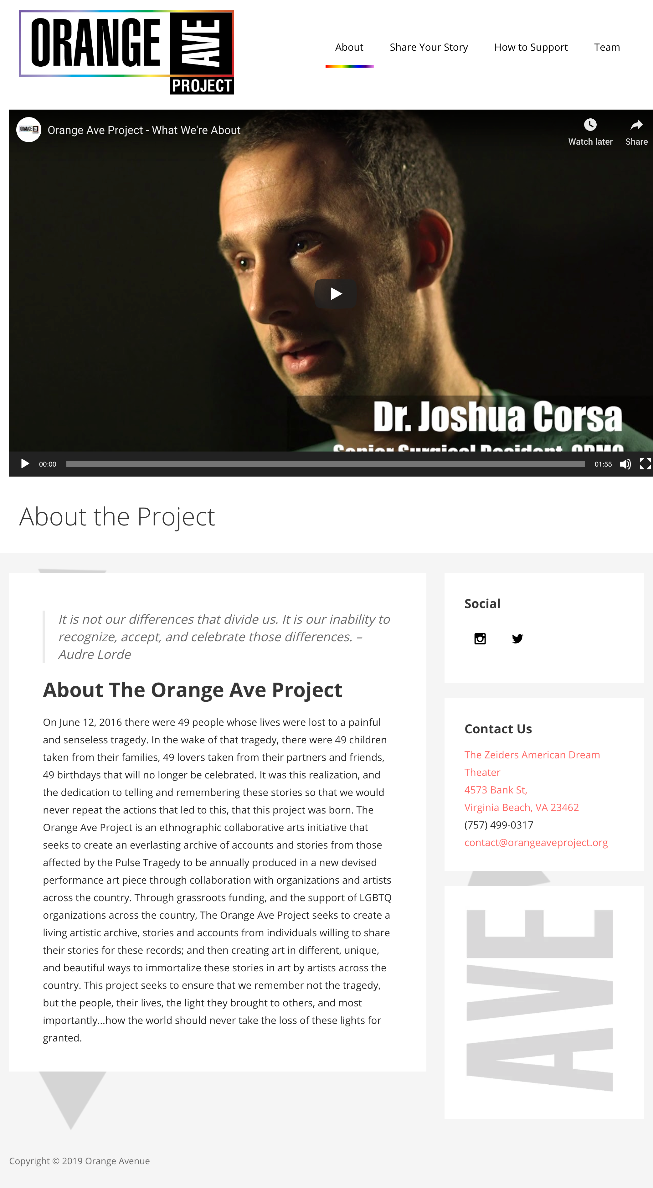 Orange Ave Project Screenshot